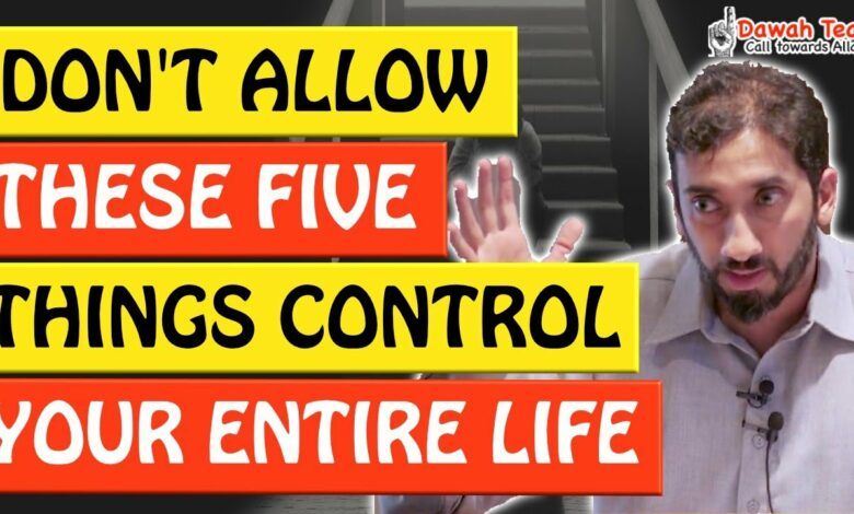 🚨DON'T ALLOW THESE FIVE THINGS TO CONTROL YOUR ENTIRE LIFE 🤔