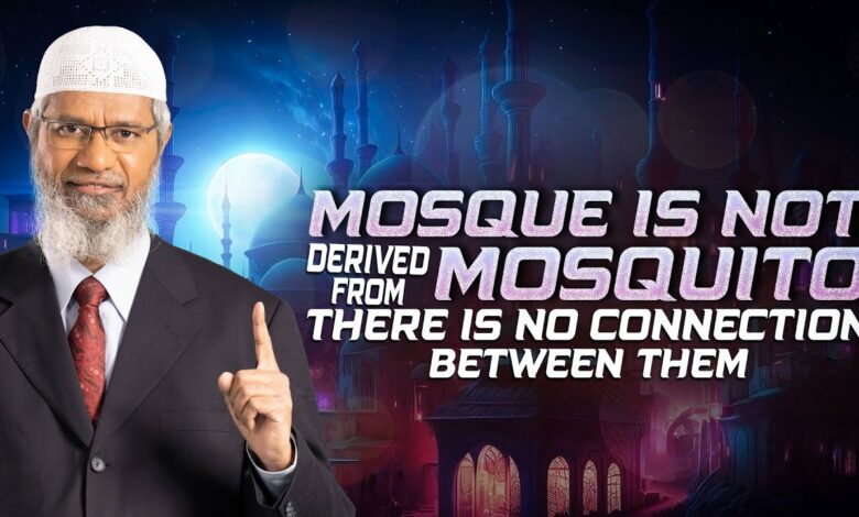 Mosque is not derived from Mosquito. There is no connection between them – Dr Zakir Naik