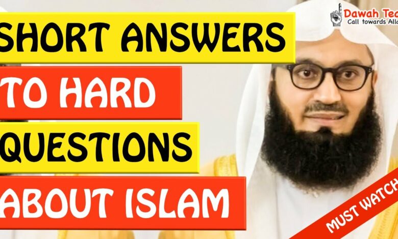 🚨SHORT ANSWERS TO HARD QUESTIONS ABOUT ISLAM🤔 - Mufti Menk